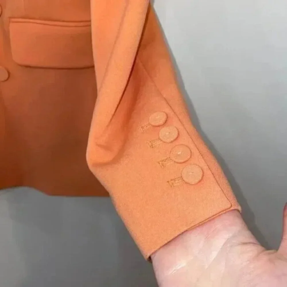 New Favorite Daughter The Phoebe Blazer Creamsicle Orange Small $368